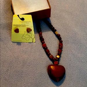 Exotic Woods Handmade Earrings & Necklace